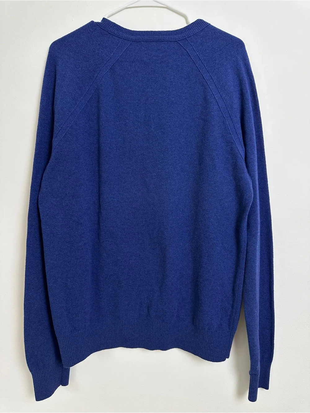 Banana Republic Mens Large Merino Wool Sweater Blue Italian Yarn Crewneck